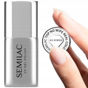Semilac Top Real No Wipe Color Do Lakierów Hybrydowych Transparentny 7ml