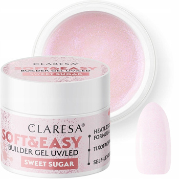 Claresa Soft Easy Builder Żel Budujący Sweet Sugar Jasny Róż Drobinki 12g