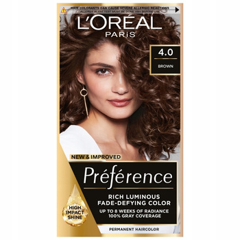 Loreal Preference Trwała Farba Do Włosów Aktywator Połysku 4.0 Tahiti Brąz