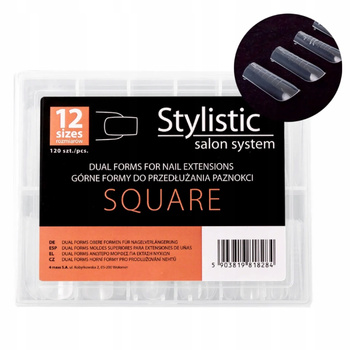 Szablony Do Przedłużania Paznokci Dual Form Górne Formy Kwadrat 120 Sztuk