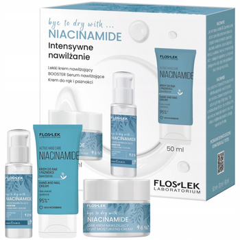 Floslek Niacinamide Zestaw Prezentowy Kosmetyków Krem Do Twarzy i Rąk Serum