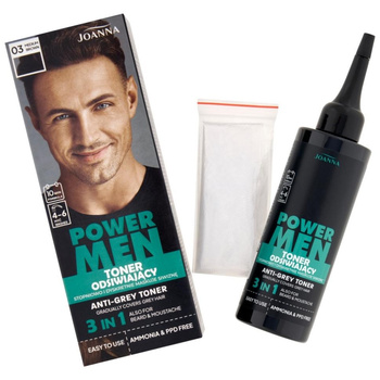 Joanna Power Men Odsiwiający Toner Do Włosów Dla Mężczyzn 03 Medium Brown