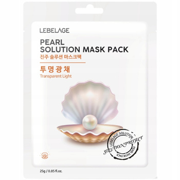 Lebelage Pearl Solution Rozświetlająca Maseczka Do Twarzy w Płachcie 25g