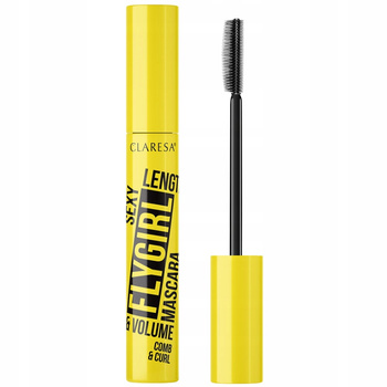 Claresa FlyGirl Comb Curl Podkręcająco Wydłużający Tusz Do Rzęs Czarny 10g