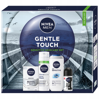 Nivea Men Gentle Touch Męski Zestaw Prezentowy Żel Pianka Balsam Kulka