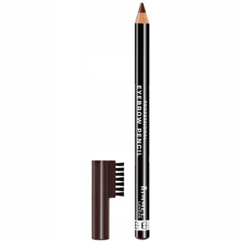Rimmel Eyebrow Pencil Kredka Do Brwi z Grzebykiem Brązowa 01 Dark Brown