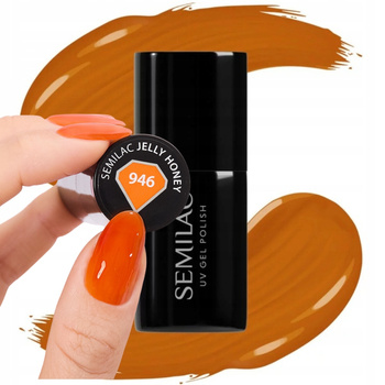 Semilac Lakier Hybrydowy Do Paznokci Manicure Pedicure 946 Jelly Honey 7ml