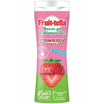 Fruit-tella 2w1 Żel Pod Prysznic Szampon Do Włosów Owocowy Truskawka 300ml