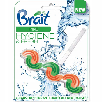 Brait Zawieszka Kostka Do WC Pine Usuwa Zabrudzenia Zapach Sosny 45g