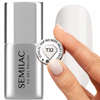 Semilac Top Milky Dust T32 Do Lakierów Hybrydowych Brokat Mleczny 7ml