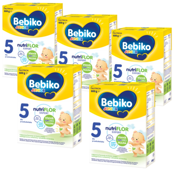 Bebiko Junior Nutriflor Expert 5 Formuła Na Bazie Mleka Karton 600g x 5