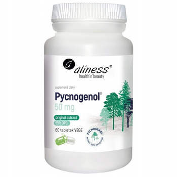 Aliness Pycnogenol Ekstrakt z Kory Sosny 65% 50 mg Suplement Diety 60 Tab