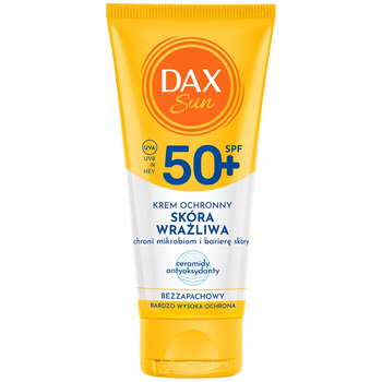 Dax Sun Bezzapachowy Krem Ochronny Do Skóry Wrażliwej SPF 50 Ceramidy 50ml
