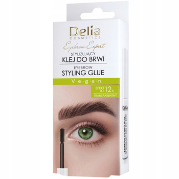 Delia Eyebrow Expert Stylizuj膮cy Transparentny Klej Do Brwi Szczoteczka 5g