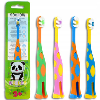 Wellbee Klasyczna Szoteczka Do Zębów Dla Dzieci 3+ Soft Miękka Podróżna