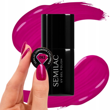 Semilac Lakier Hybrydowy Do Paznokci Luminous Cyclamen 082 Fuksja 7ml