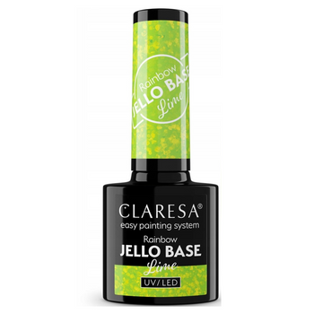 Claresa Lakier Hybrydowy Rainbow Jello Base 2w1 Lime 5g