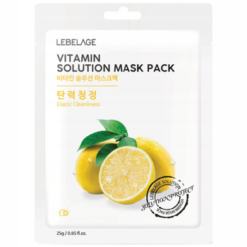 Lebelage Vitamin Solution Energetyzuj膮ca Maseczka Do Twarzy w P艂achcie 25g