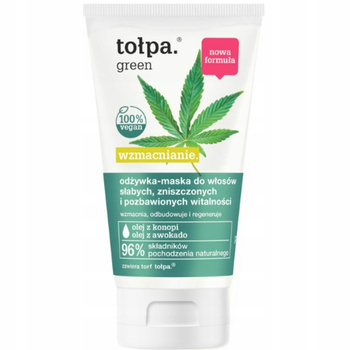 Tołpa Green Wzmacniająca Odżywka Maska Do Włosów Zniszczonych Awokado 150ml