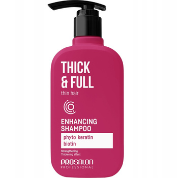 Prosalon Thick Full Szampon Wzmacniający Phyto Keratyna Włosy Cienkie 375ml