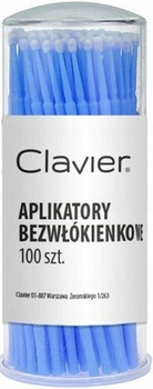 Clavier Aplikatory Bezwłókienkowe Do Rzęs Niebieskie 2,5mm x 100 Szt.