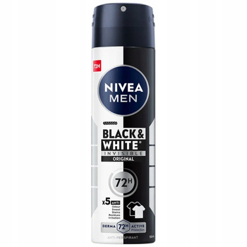 Nivea Men Black White Invisible Original Antyperspirant Męski Spray 150ml