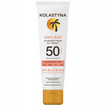 Kolastyna Hyaluron Anti Age Wodoodporny Krem Do Twarzy Ochrona SPF 50 50ml