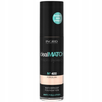 Ingrid Ideal Match Wodoodporny Podkład Do Twarzy 400 Porcelain 30ml