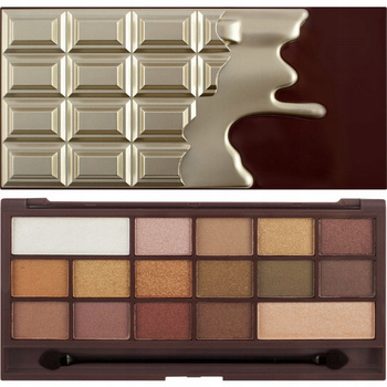 Makeup Revolution Chocolate Golden Bar Paleta 16 Cieni Do Powiek + Pacynka