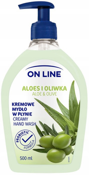 On Line Mydło Kremowe Dozownik Aloes Oliwka 500ml