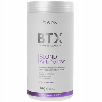 Beox BTX Profesjonalna Maska Do Włosów Blond Anti Yellow Tonująca 1000ml