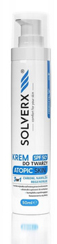 SOLVERX Atopic Skin Krem Do Twarzy 3w1 Chroni Nawilża Regeneruje SPF50+ 50ml
