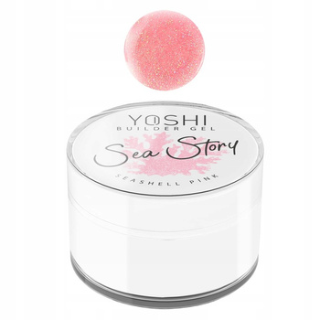 Yoshi Żel Budujący UV LED Sea Story Seashell Pink z Drobinkami Różowy 15ml