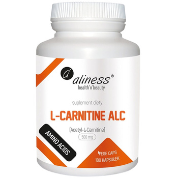 Aliness Acetyl L-Carnitine 500mg Suplement Diety L-Karnityna ALC 100 Kaps