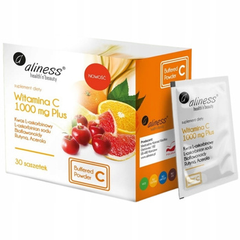 Aliness Witamina C 1000 mg Plus Bioflawonoidy Rutyna Acerola 30 Saszetek