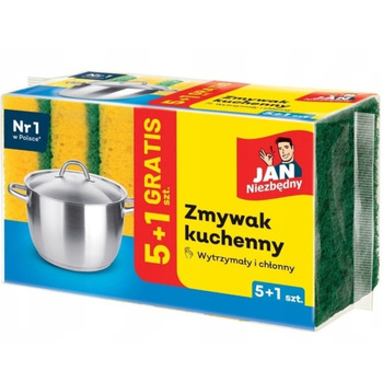 Jan Niezbędny Dwustronna Gąbka Do Naczyń Zmywak Kuchenny Zestaw 6 Sztuk