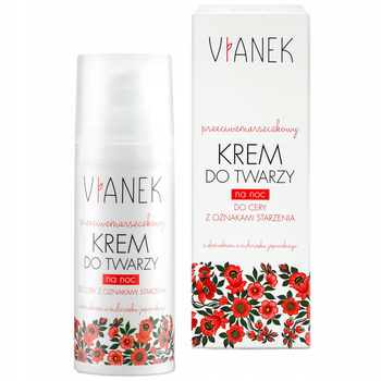 Vianek Przeciwzmarszczkowy Krem Do Twarzy Na Noc Miłorząb Japoński 50ml