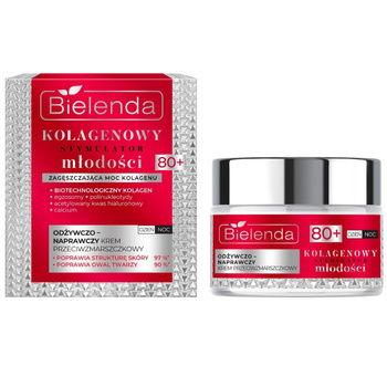 Bielenda Kolagenowy Stymulator Młodości Krem Do Twarzy Dzień Noc 80+ 50ml
