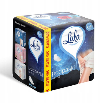 Lula Podpaski Higieniczne Bezzapachowe Noc 12 Sztuk
