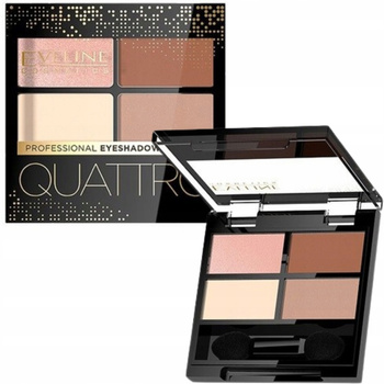 Eveline Quattro Paleta 4 Cieni do Powiek Smokey Eyes Mix Roż Beż Brąz 05