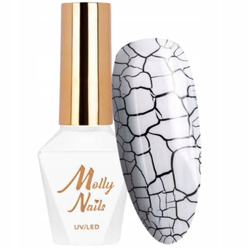 Molly Lac Crackle Gel Pekający Lakier Hybrydowy Do Paznokci Biały 157 White