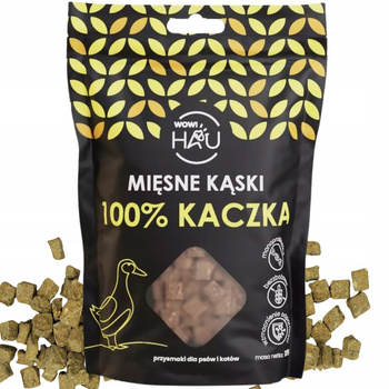 Wow Hau Przysmaki Dla Psa Kota Zdrowe Smaczki Mięsne Kąski Kaczka 120g