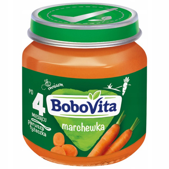 Bobovita Obiadki Dla Dzieci Po 4 Miesiącu Przecier Warzywny Marchewka 125g