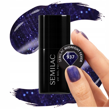 Semilac Lakier Hybrydowy Do Paznokci Manicure Granat 937 Midnight Fever 7ml