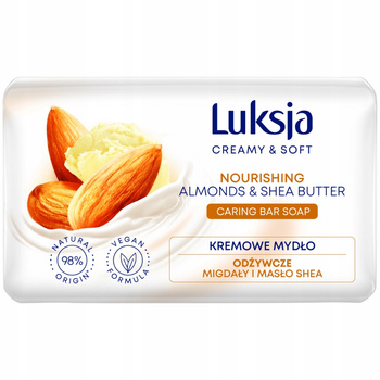 Luksja Creamy Soft Kremowe Mydło w Kostce Do Rąk Odżywcze Migdałowe 90g
