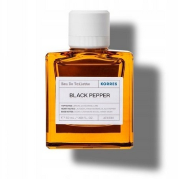 Korres EDT Black Pepper Men Woda Toaletowa 50ml