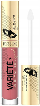 Eveline Variete Satin Matt Pomadka z Kwasem Hialuronowym 05 Peach Mousse