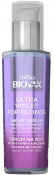 L'biotica Biovax Ultra Violet Serum Na Noc Nawilżenie Tonowanie 100ml