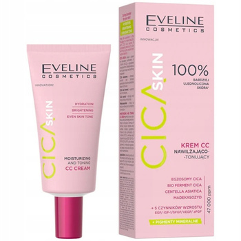 Eveline Cica Skin Nawilżający Krem CC Do Twarzy Wyrównujący Koloryt 30ml