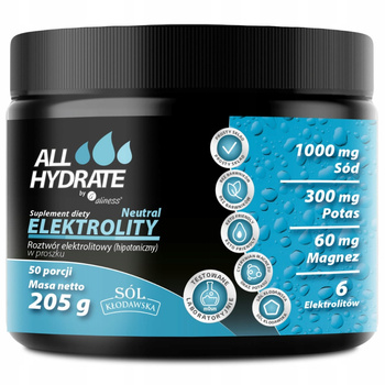 Aliness AllHydrate Suplement Diety Elektrolity Neutral Magnez Potas 205g